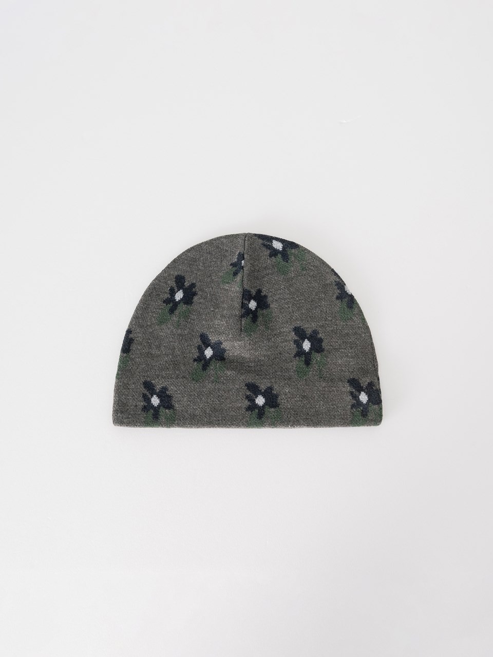 PLATEAU X mouggan 絲光羊毛小花針織帽