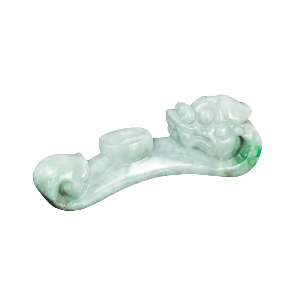 【菩提居】翡翠龍如意擺件 (廠商直出、不參加免運及滿額贈優惠)