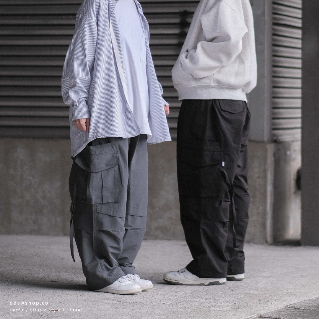 "現貨" ANST 八袋 硬挺傘兵寬褲/兩色 ST.46