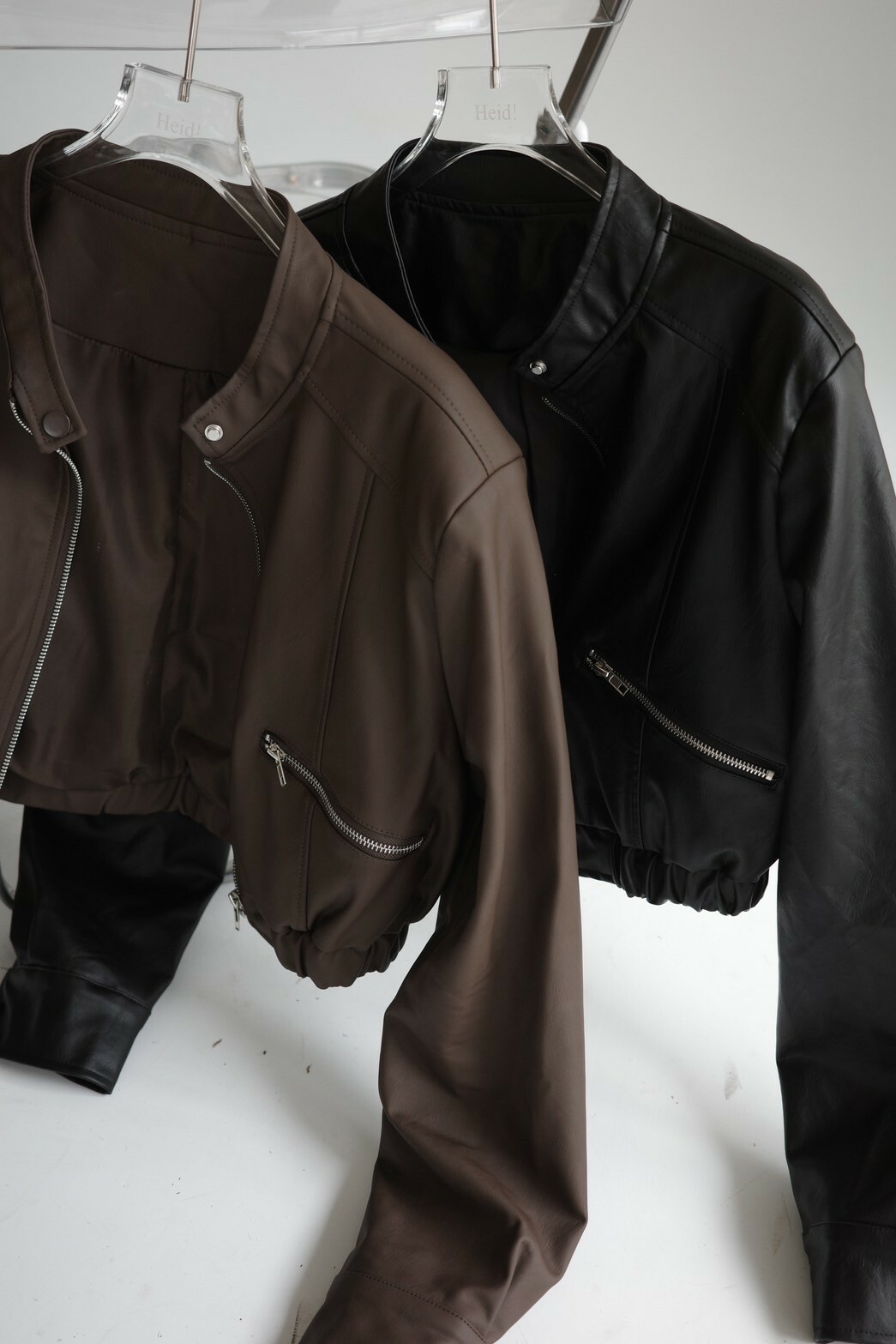 率性短版皮外套