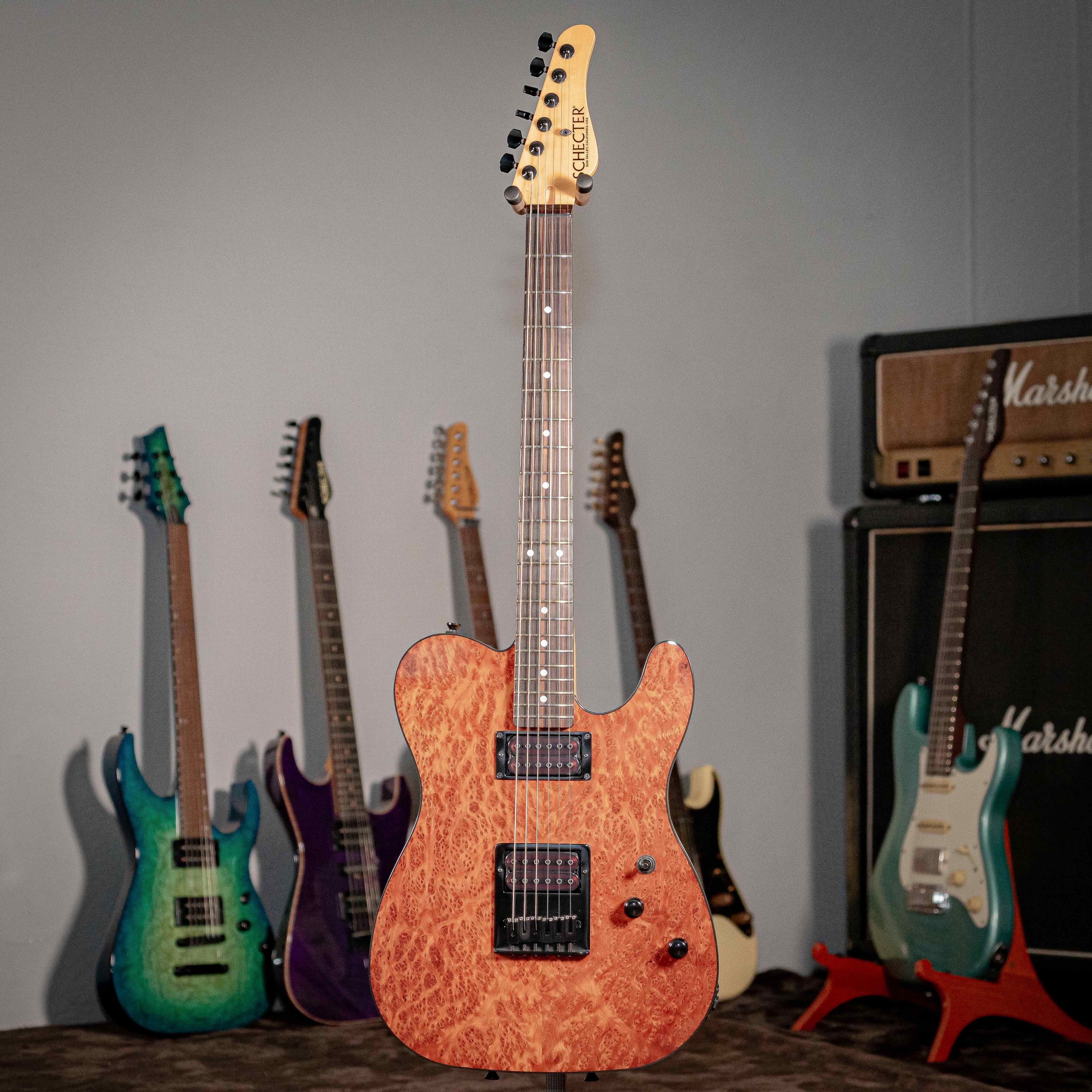 Schecter USA PT Custom EXOTIC Redwood Burl 電吉他