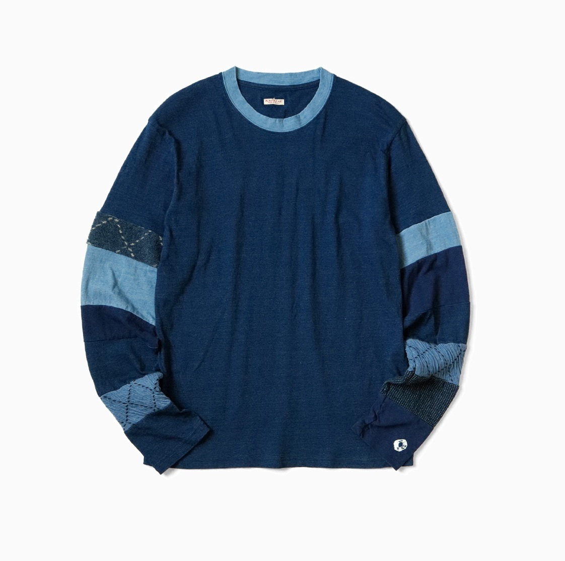 KAPITAL 2024 A/W INDIGO JERSEY HIPPLE L/S (Sashiko Patchwork) - PRE ORDER ITEM (預訂中)