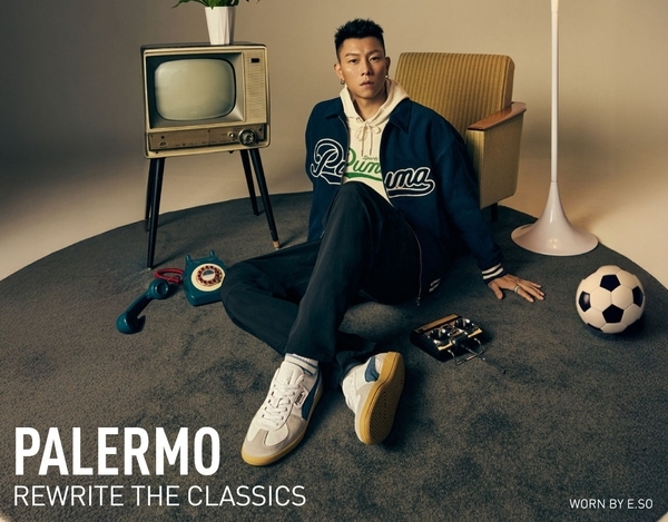 PUMA 休閒鞋 PALERMO LTH 白 藍灰 麂皮 復古 男 39646414