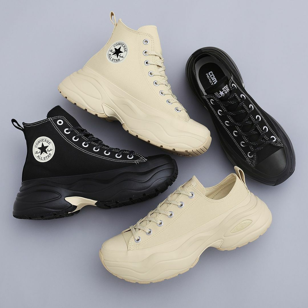 限時特價預購┃CONVERSE ALL STAR Ⓡ SURGETRAINER OX HI 帆布 厚底 老爹鞋 黑色 低筒 高筒