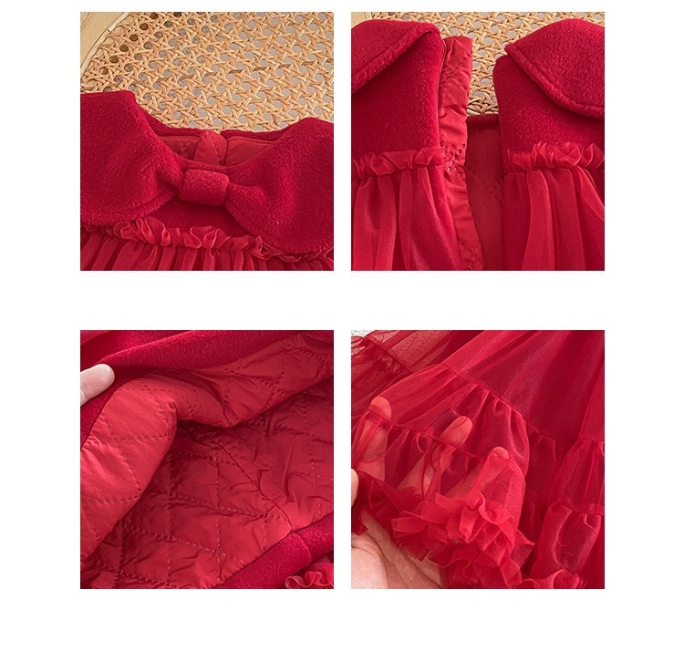 蝴蝶領柔紗洋裝-細節說明