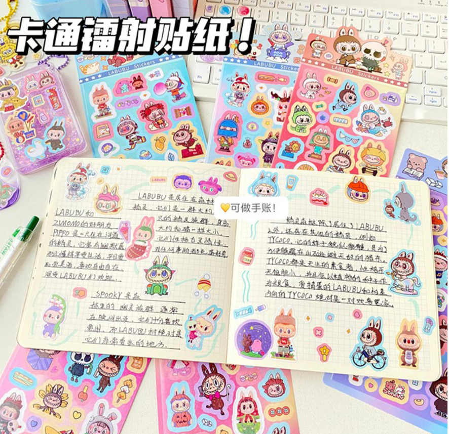 Labubu镭射贴纸（款式随机）