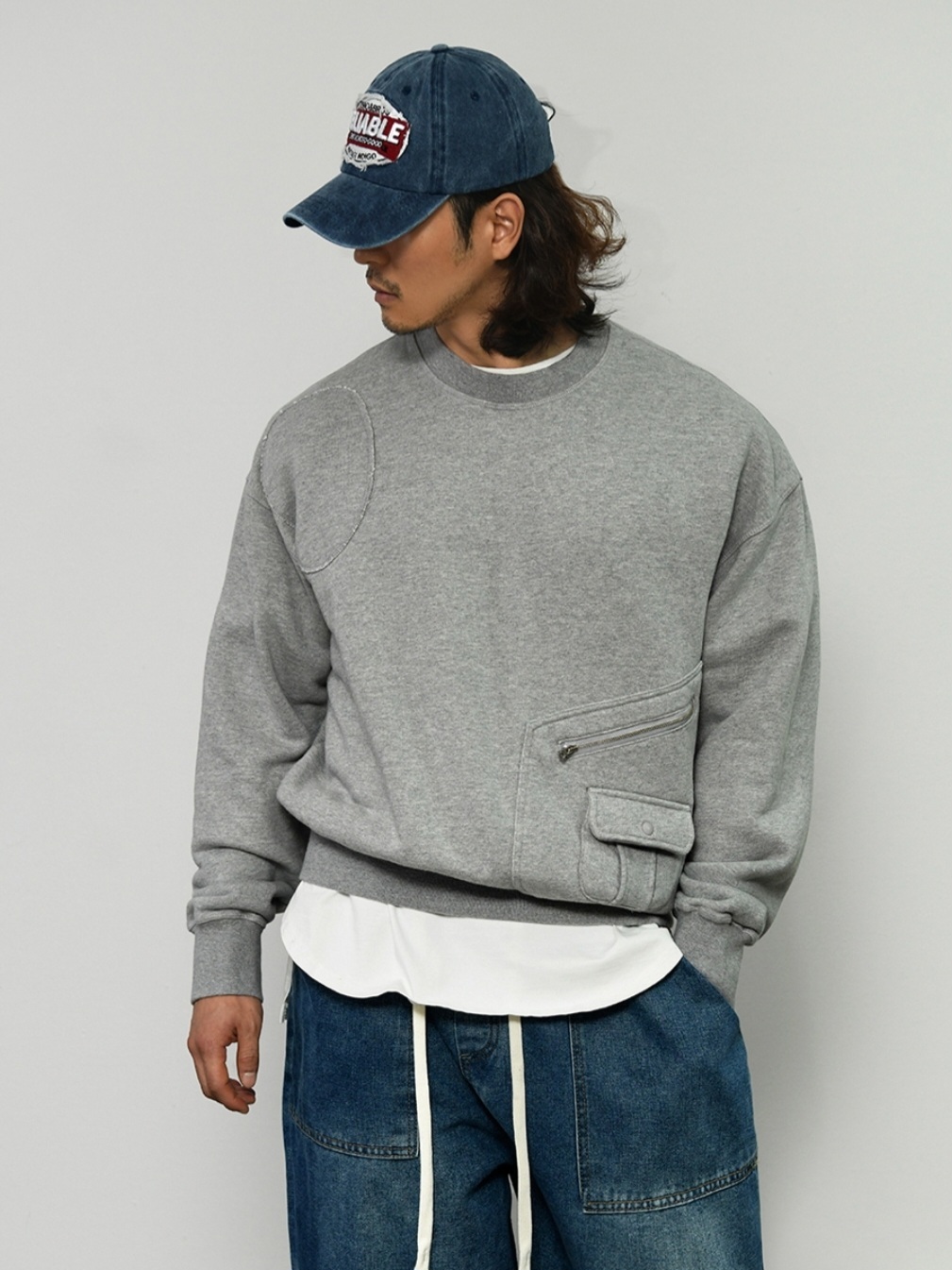 (韓國獨家特價)拉鍊口袋飛行運動衫