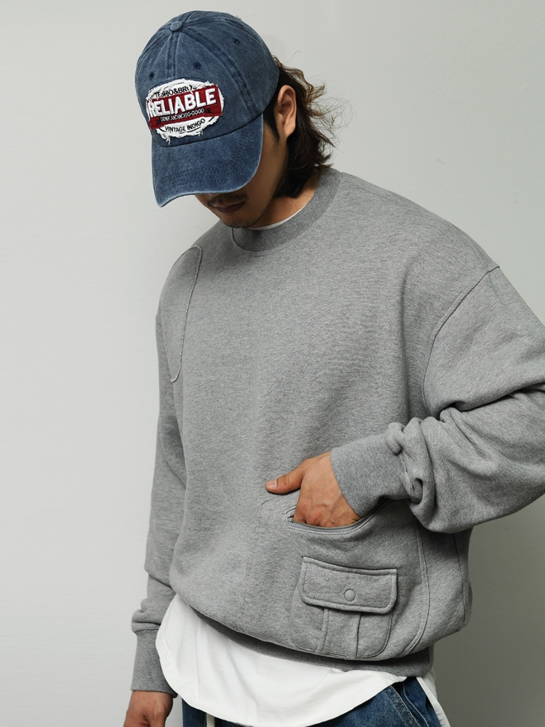 (韓國獨家特價)拉鍊口袋飛行運動衫