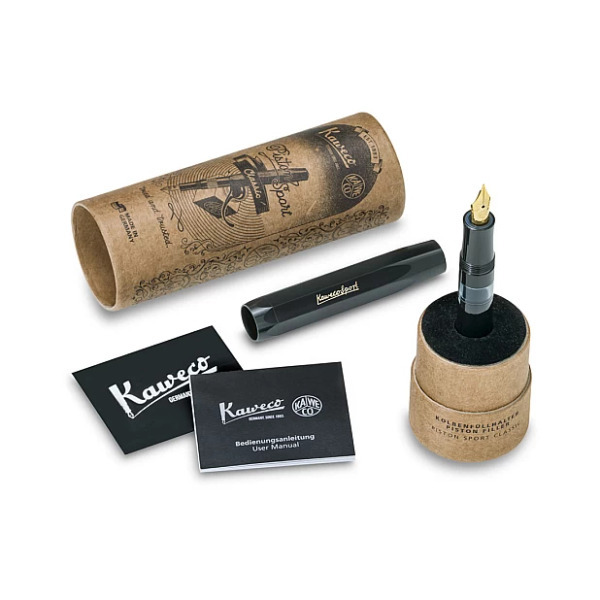 Kaweco Classic Sport 黑色 活塞上墨 短鋼筆 (ABS材質)｜德國KAWECO