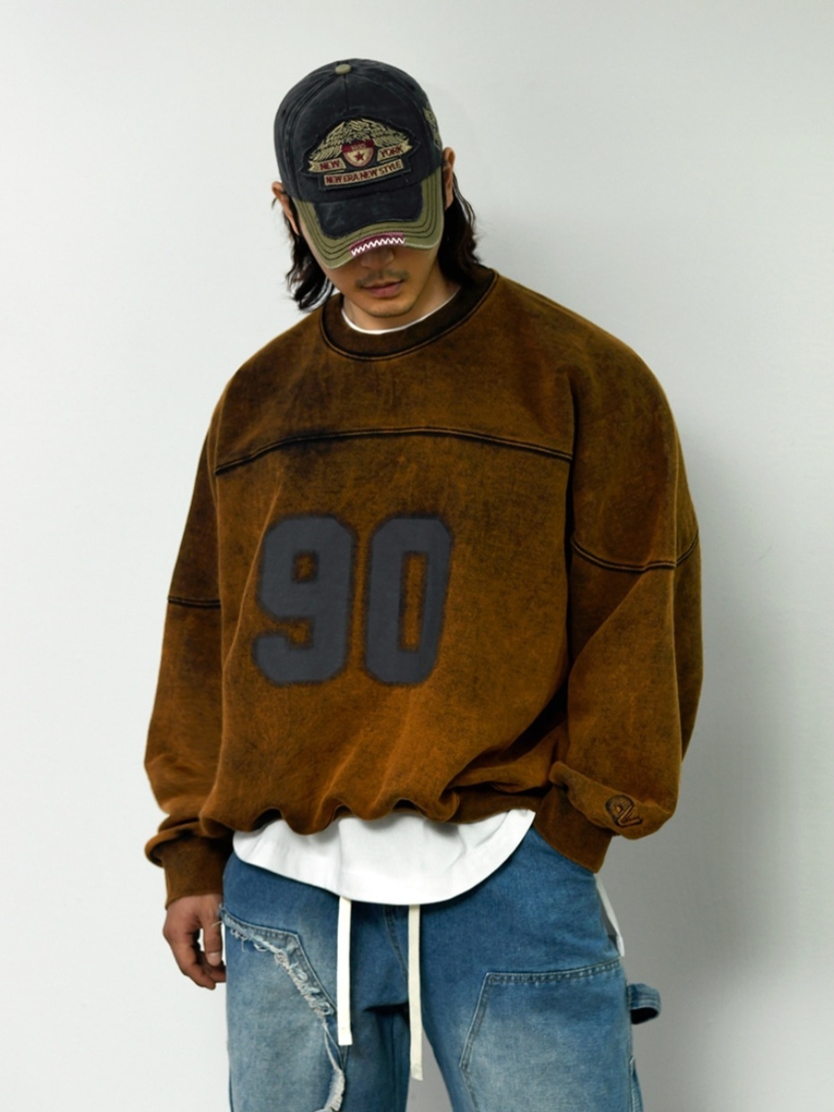 90 SNOW顏料寬鬆衛衣