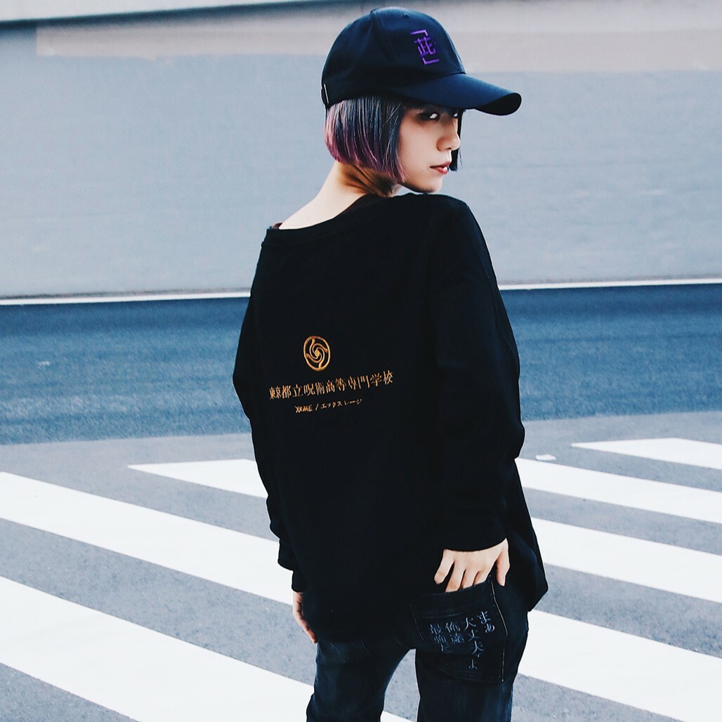 咒術高專寬領針織上衣