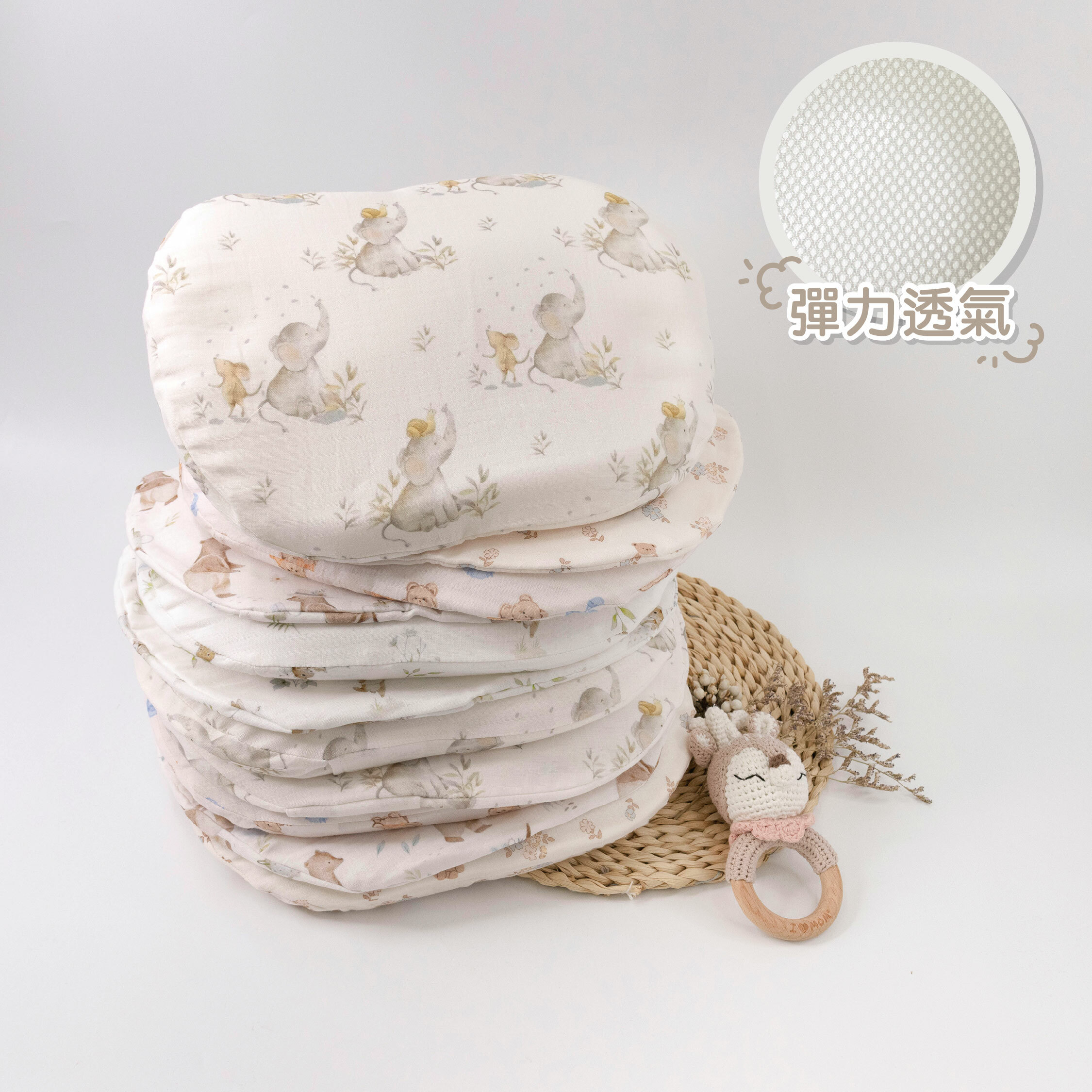 【JB0397】MIT文藝花漾3D立體空氣枕(枕套二入組)＊六款