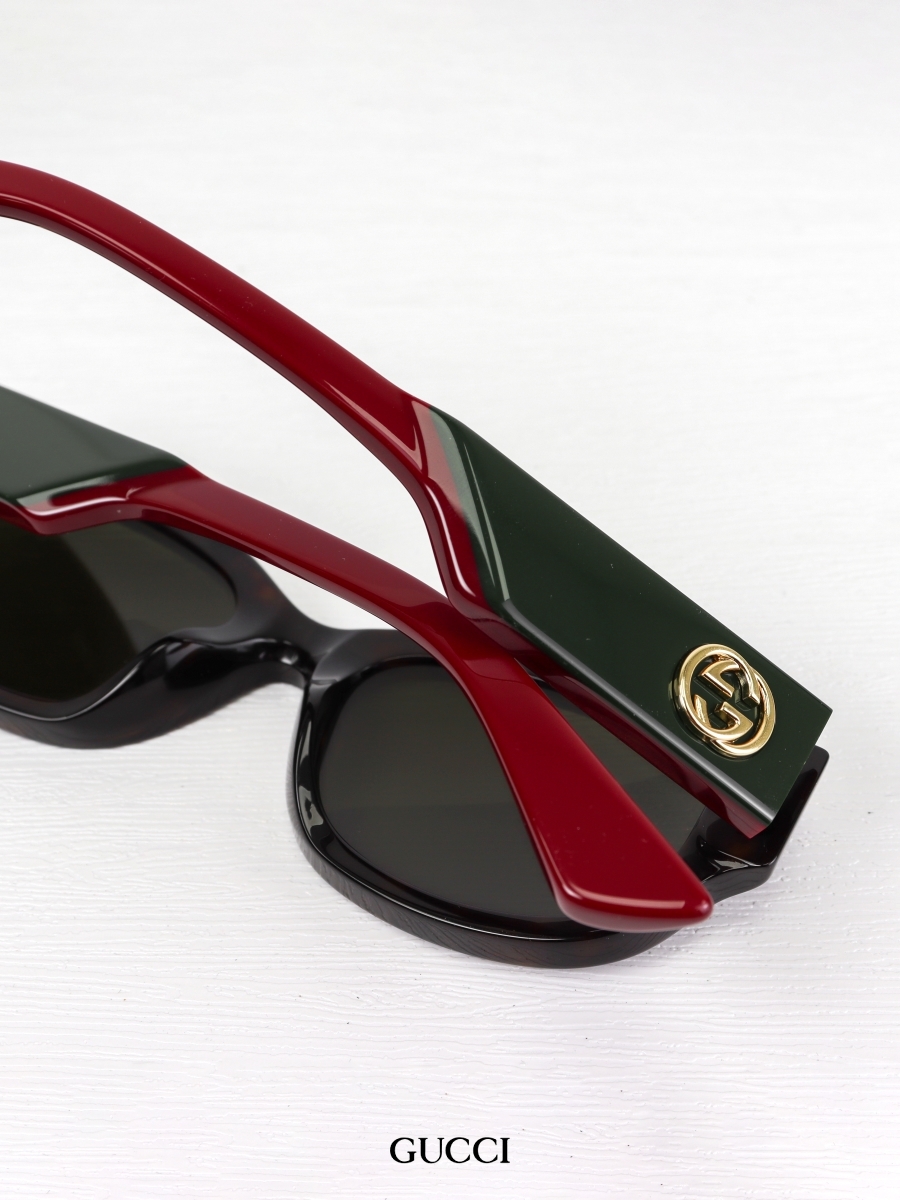 アウトレット】GUCCI グッチ サングラス/RECTANGULAR-FRAME WITH