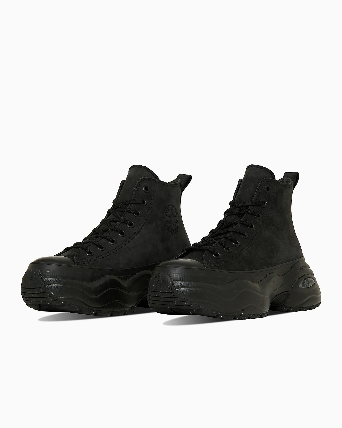 限時特價預購┃CONVERSE LEATHER ALL STAR Ⓡ SURGETRAINER HI 麂皮 厚底 老爹鞋 黑色 高筒