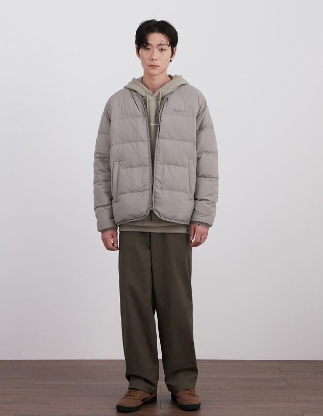 COVERNAT無領輕羽絨外套