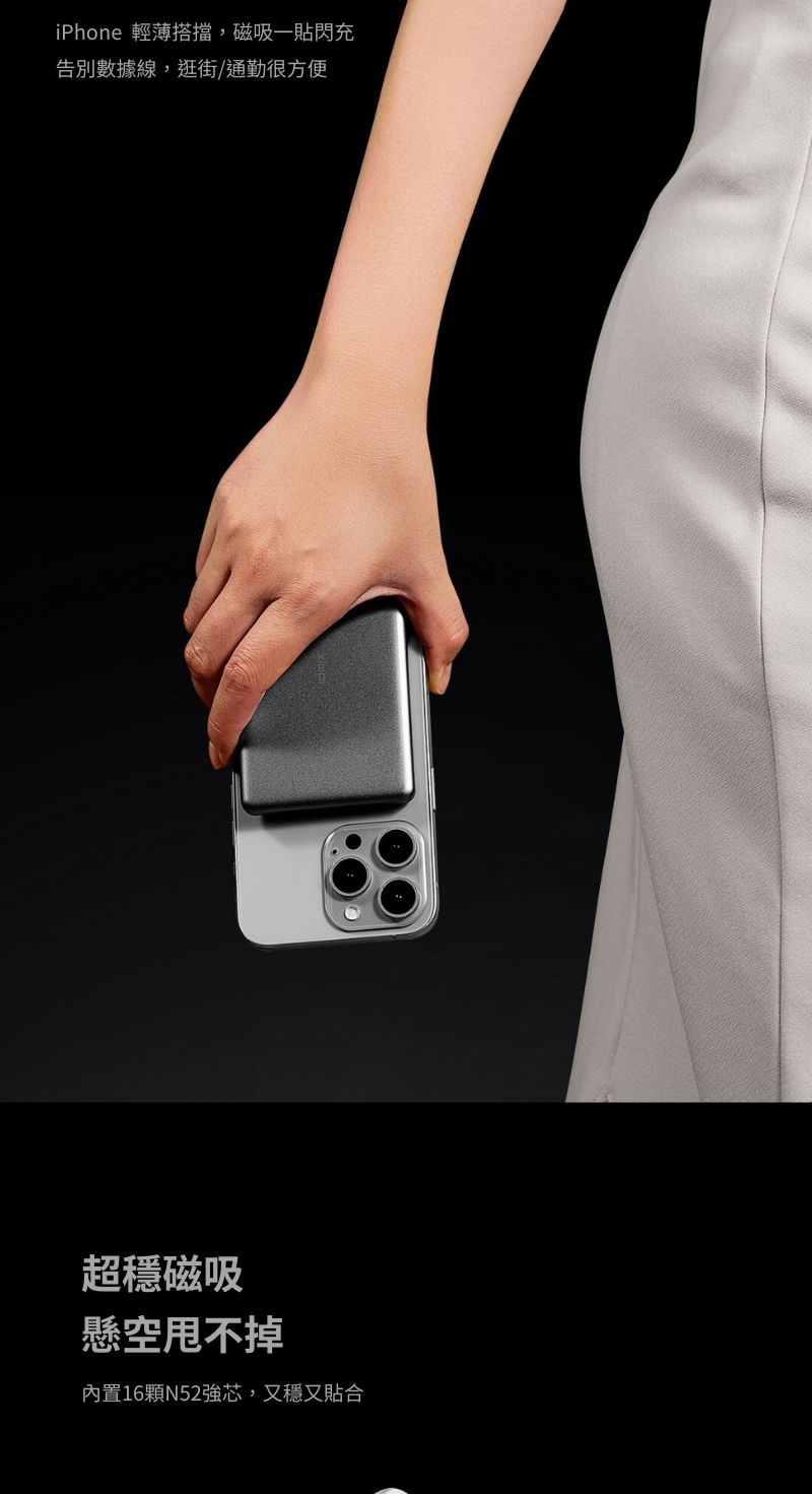 Idmix 超薄磁吸無線行動電源 Q5 Pro