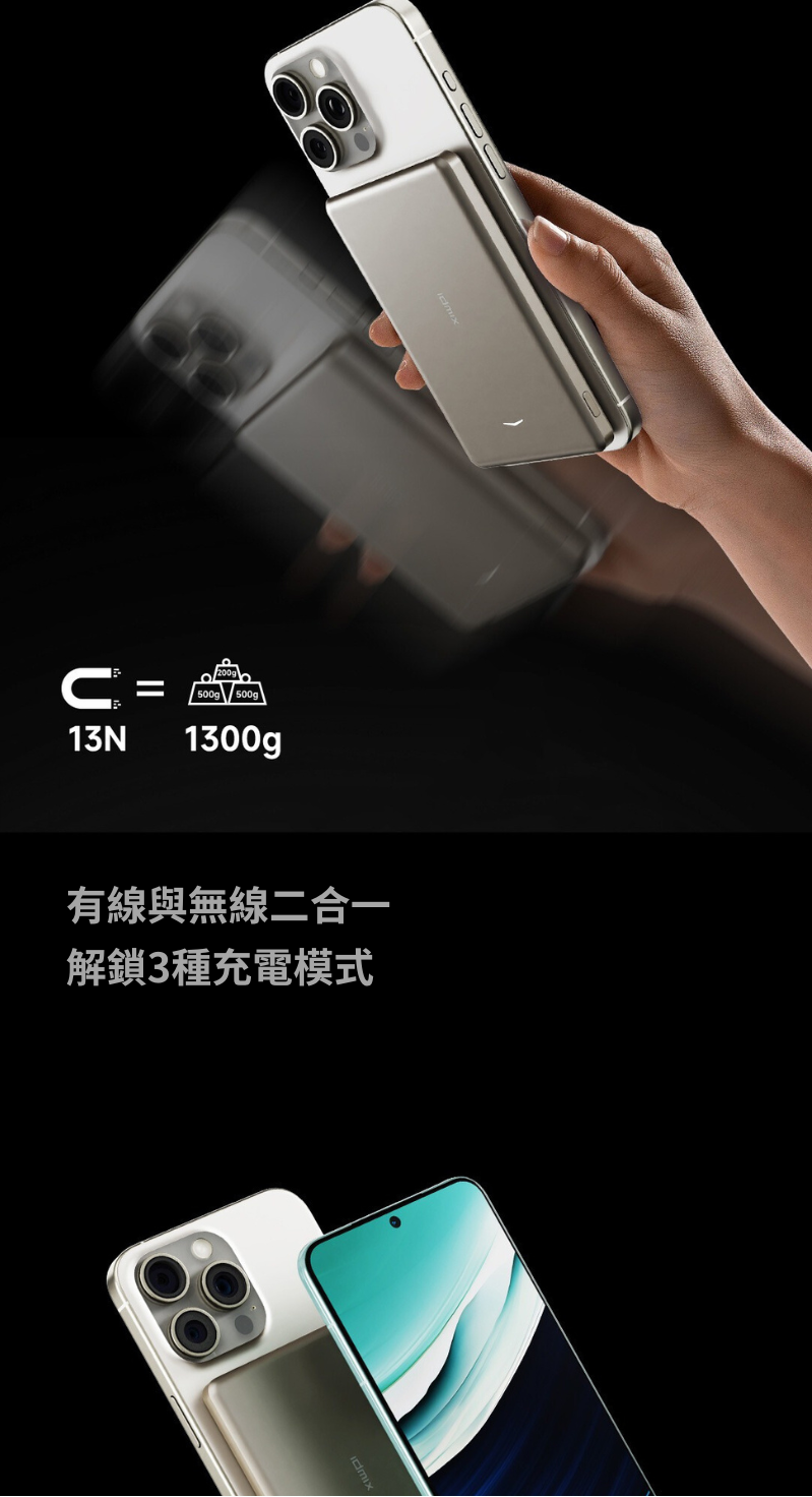 Idmix 超薄磁吸無線行動電源 Q5 Pro