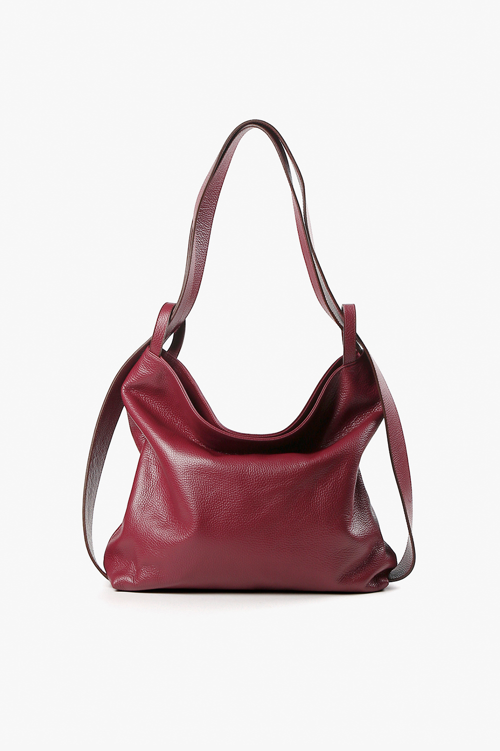 Doppia 極簡兩用中型方包 紫紅