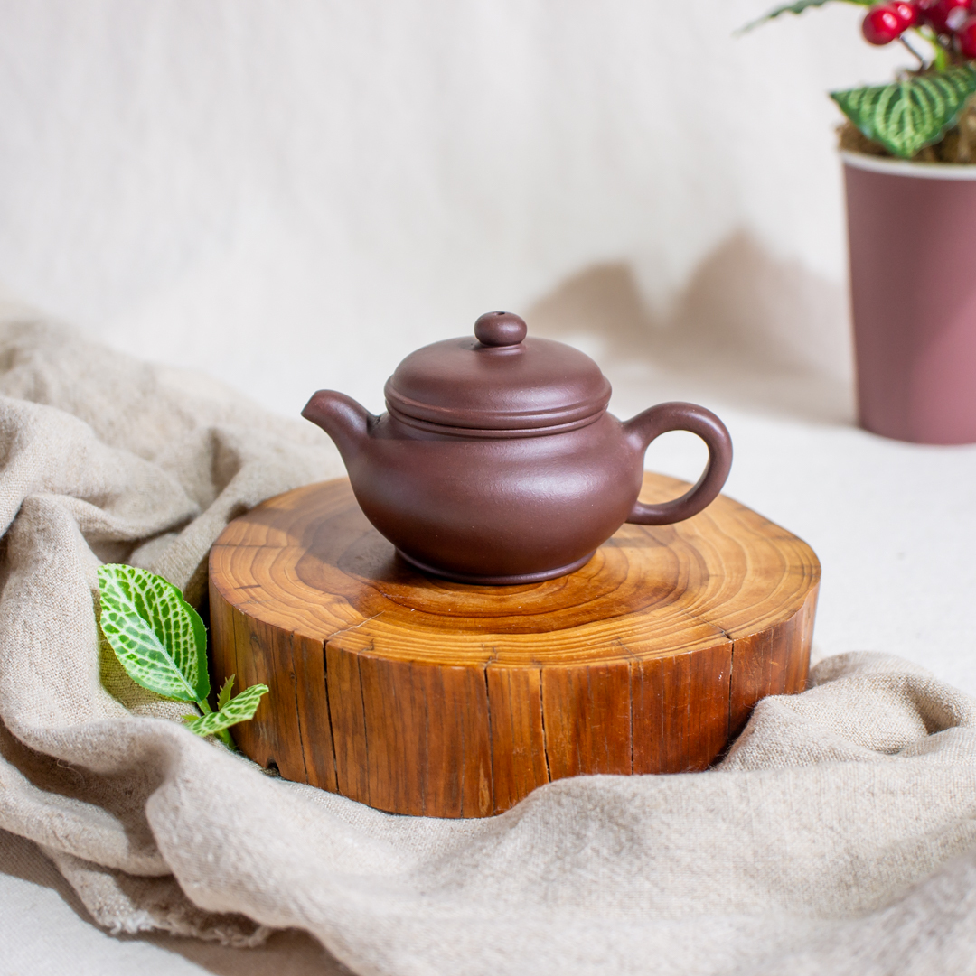 紫泥小品壺－扁腹