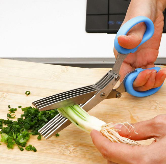 不锈钢剪刀多功能食物剪刀（绿色）