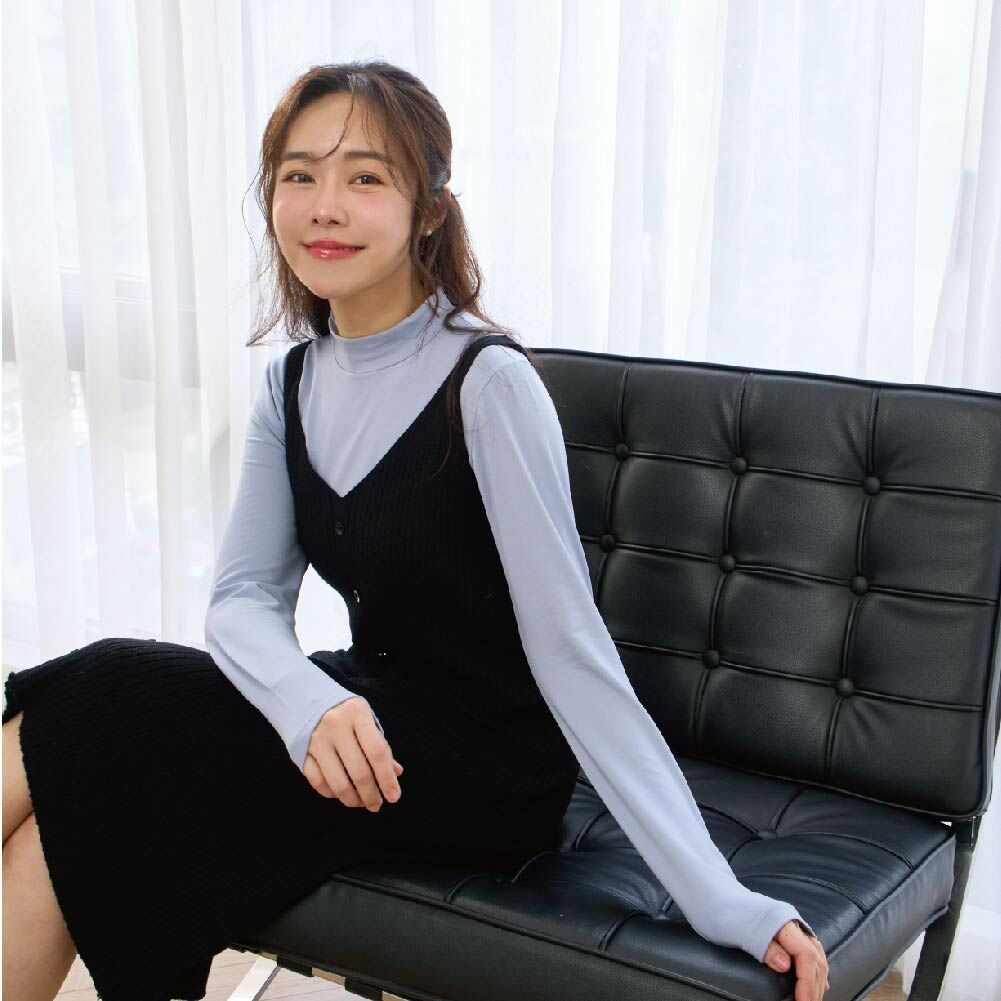 【立領】速暖絨保暖衣3.0-霧霾藍