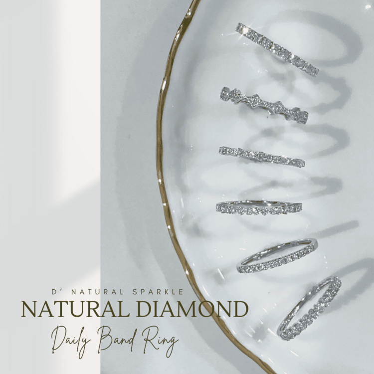 18K 2份鑽石排戒