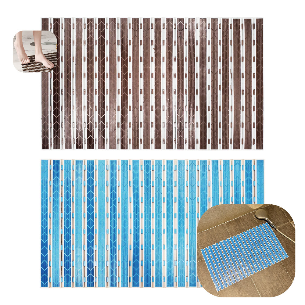 彩色柵欄踏墊 40x60 防滑墊 浴室 吸盤 防滑浴墊 止滑浴墊 按摩 廁所地墊 鏤空