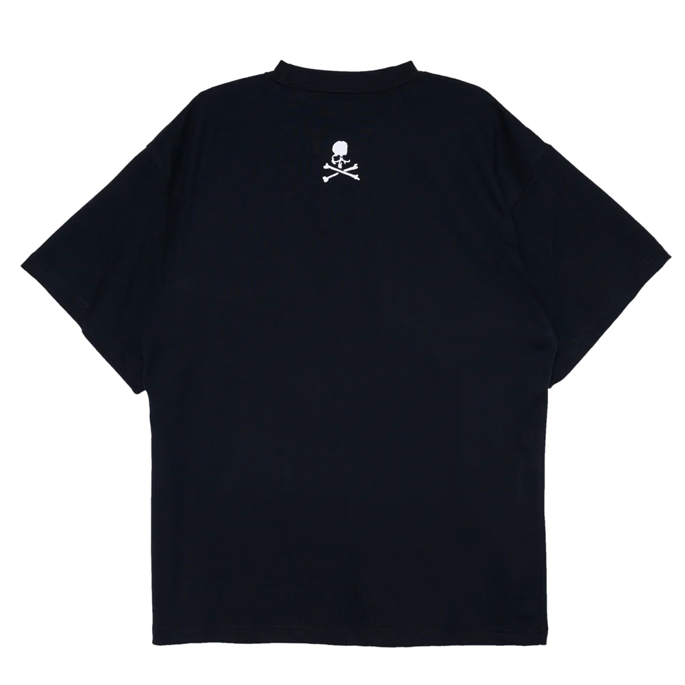 MASTERMIND JAPAN X NEW ERA S/S OS PTEE MMJ LOGO BLK WHT 骷髏LOGO 聯名 透氣短T 黑色-MJ24C13-TS108