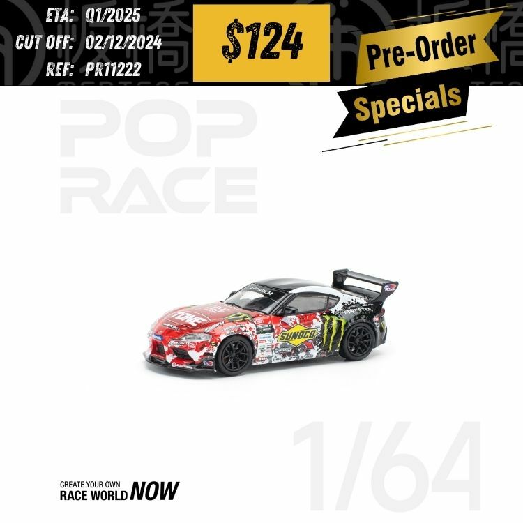 PO-$124 * POP RACE * 1:64 PANDEM GR SUPRA D1GP 2024 DAIGO SAITO [OD22/11]