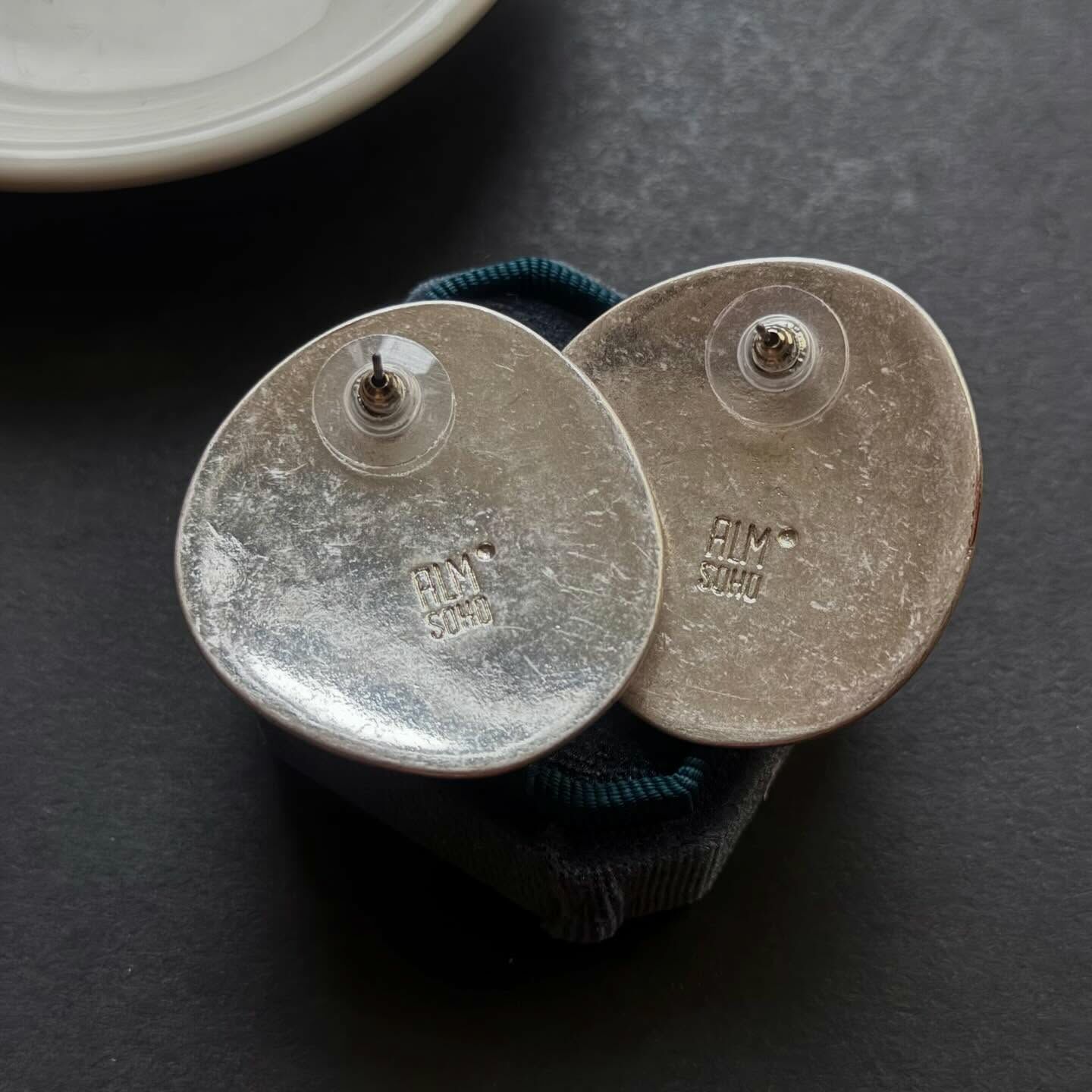 [原石] 鮑魚貝 水晶耳環