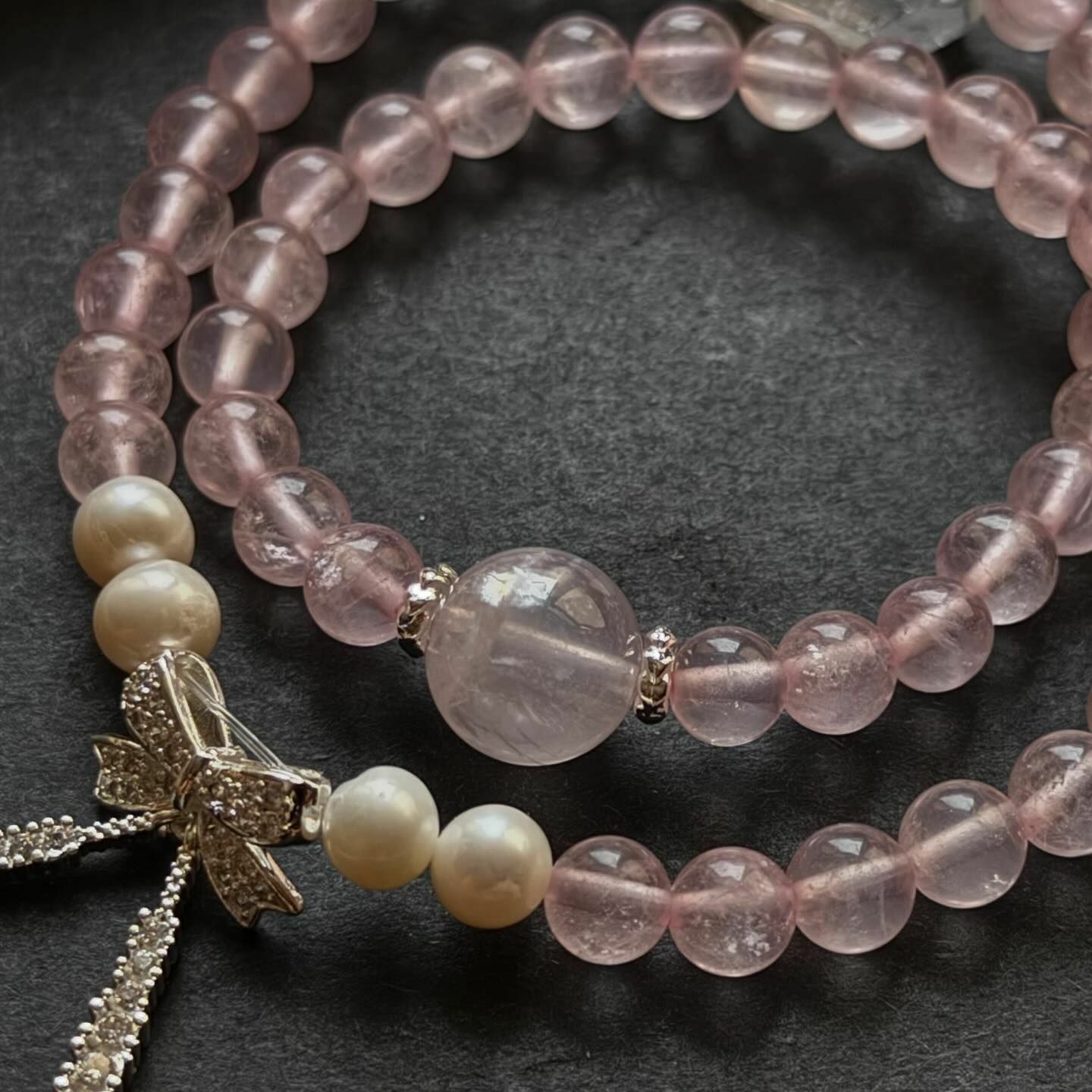 [原石] 粉晶雙圈手串 設計款