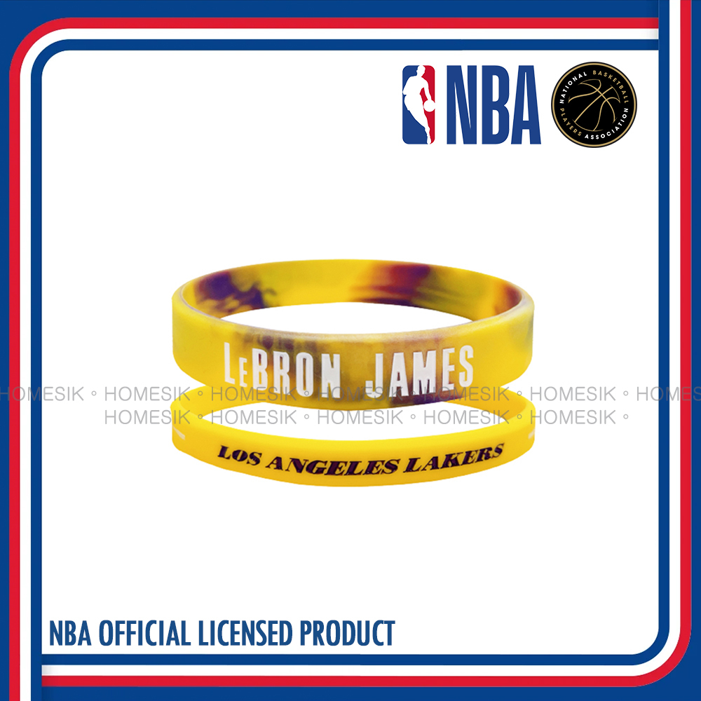 LeBron James 迷彩矽膠手環 (2條裝) 洛杉磯湖人 邦·占士