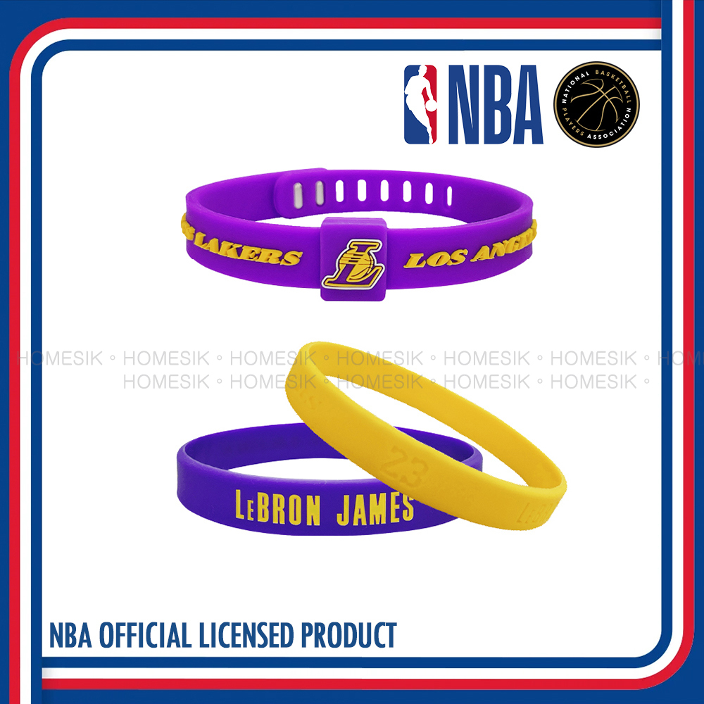 LeBron James 運動矽膠手環 (三條裝) 洛杉磯湖人 勒邦·占士