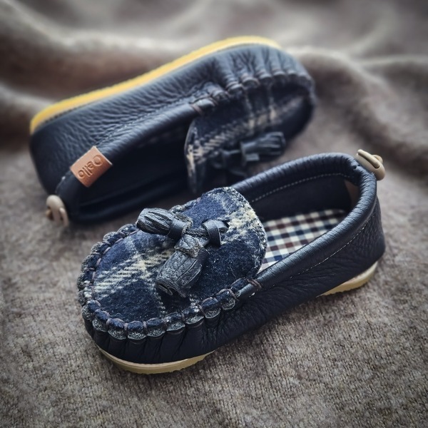 Loafer 羊毛氈海軍藍格紋