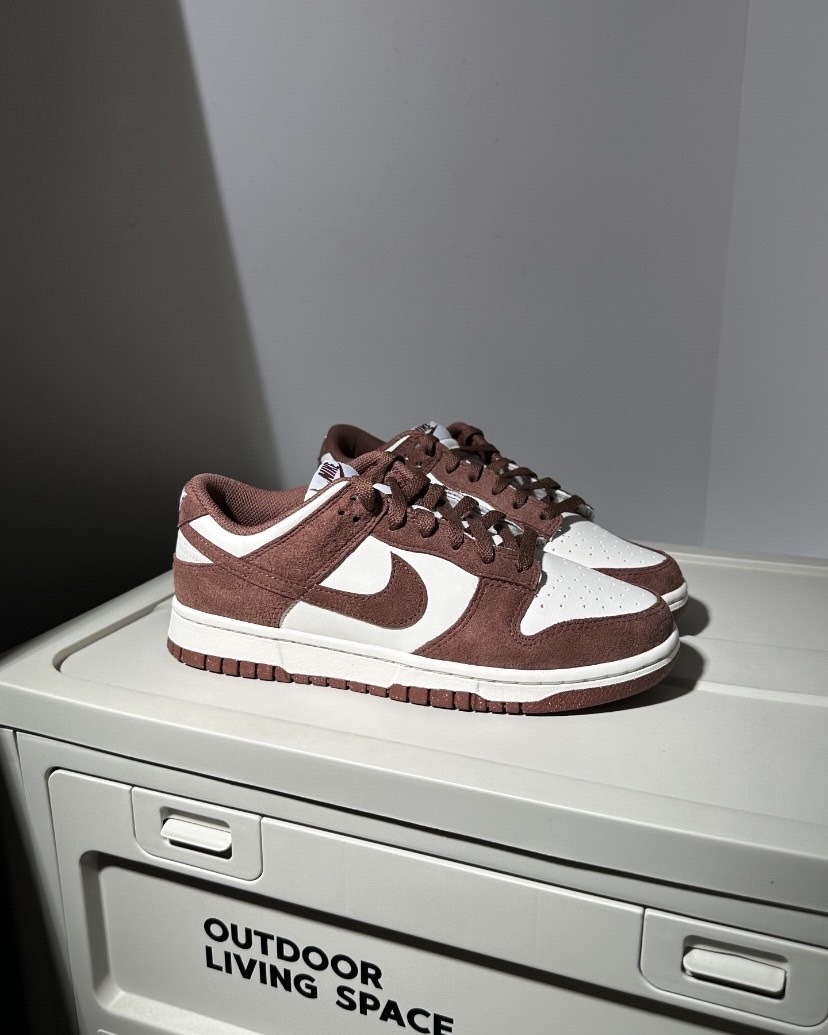 Nike Dunk 美拉德色系 經典百搭 麂皮 低幫 板鞋 男女同款 白褐色 HJ7673-001