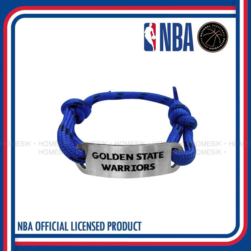 金州勇士隊 (藍色) 鞋帶金屬牌復古手帶