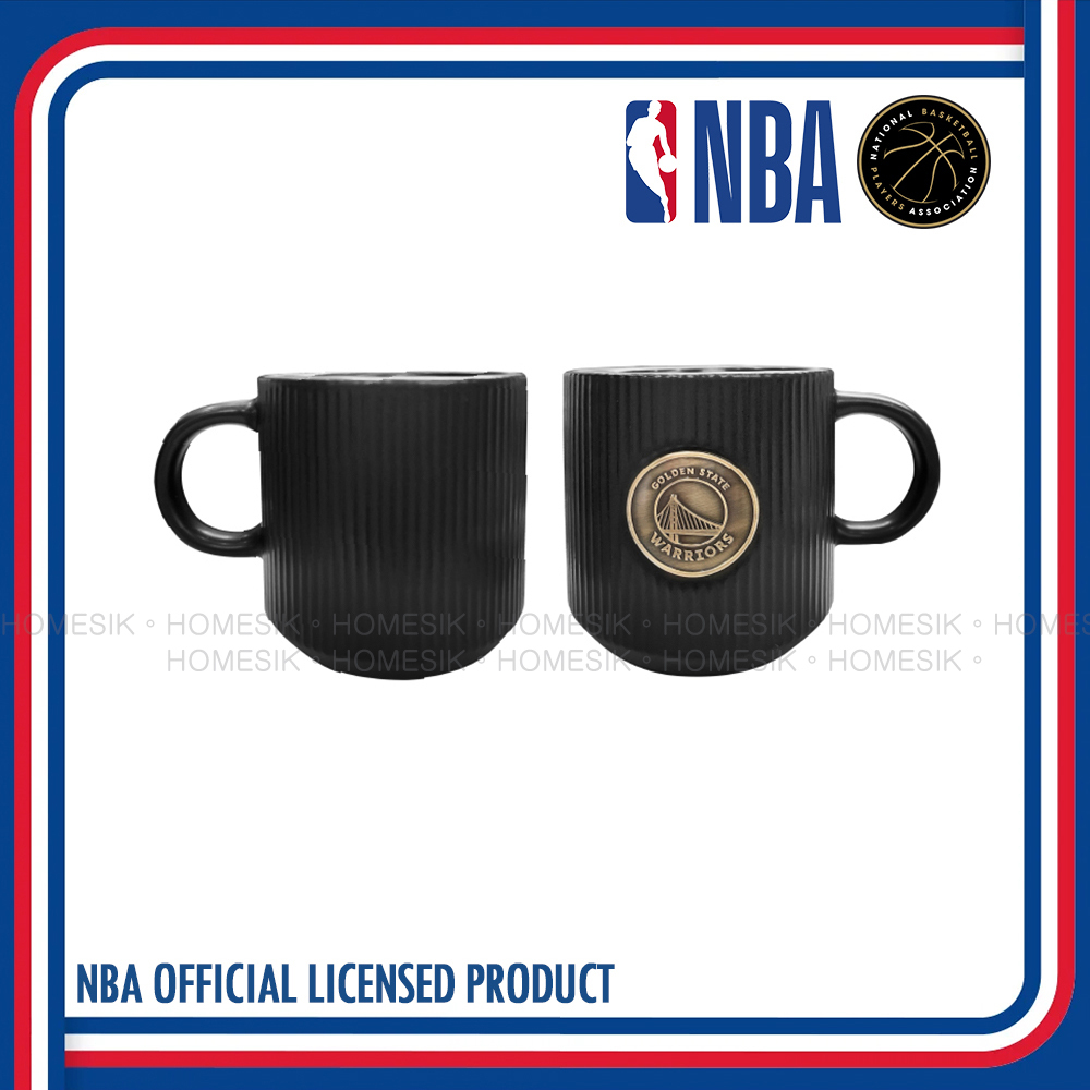 金州勇士隊 復古金屬隊徽 條紋陶瓷馬克杯 咖啡杯 水杯