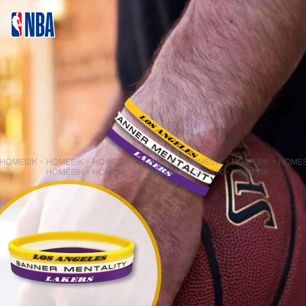 洛杉磯湖人隊 紀念矽膠手帶 (三條裝)