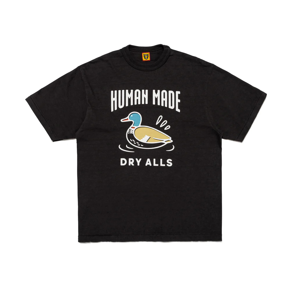 -(B024)-HUMAN MADE GRAPHIC T-SHIRT #9 鴨子圖案 棉短T 黑/白-HM28TE011