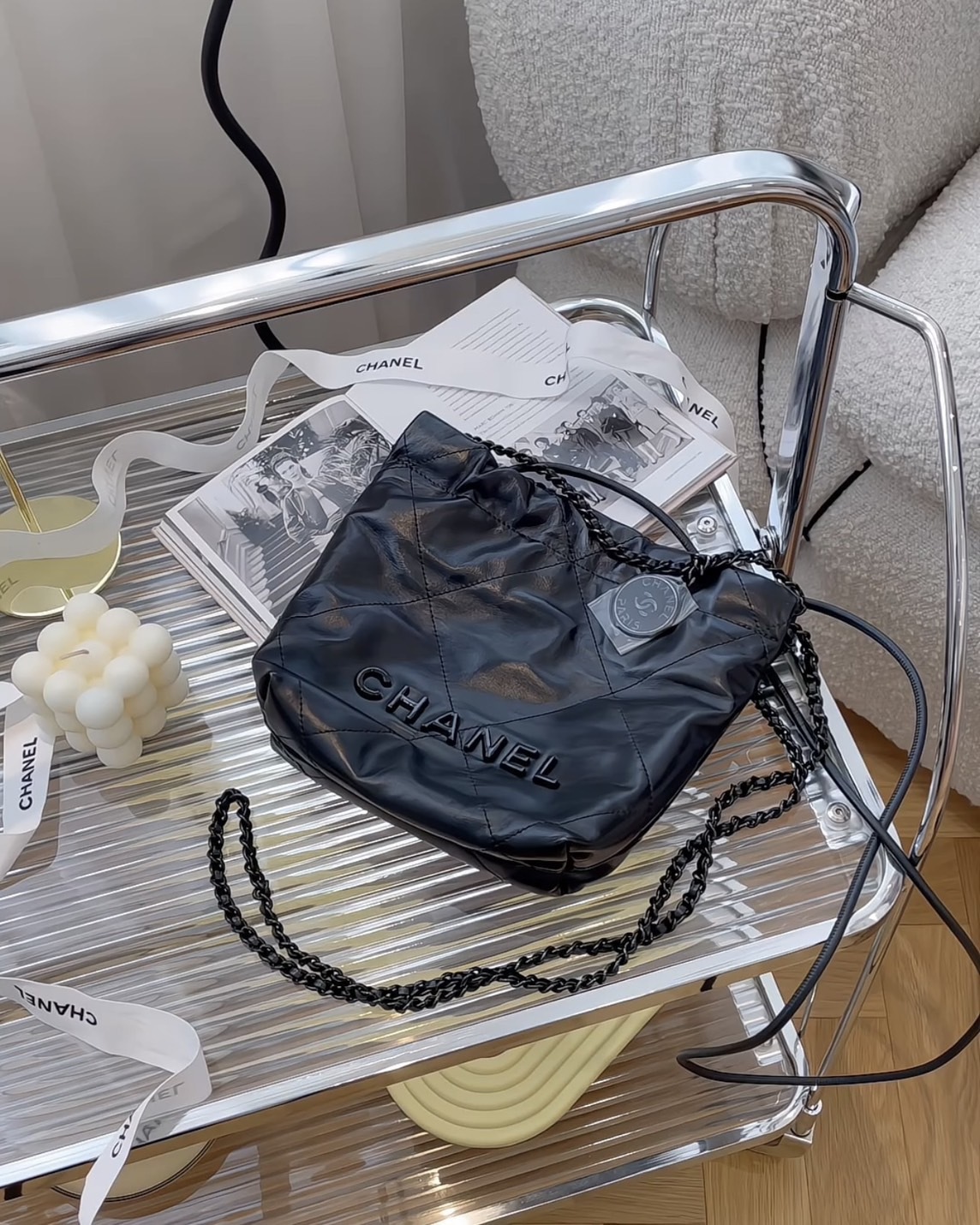 CHANEL｜22BAG 迷你 全黑