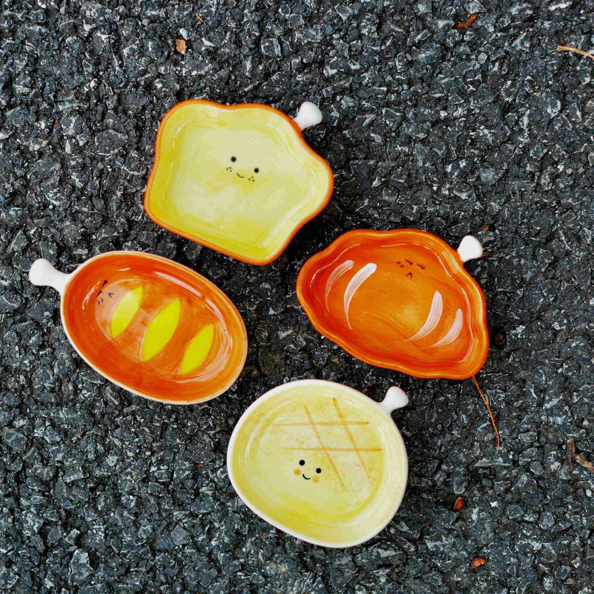 《5274》可愛麵包造型調味碟