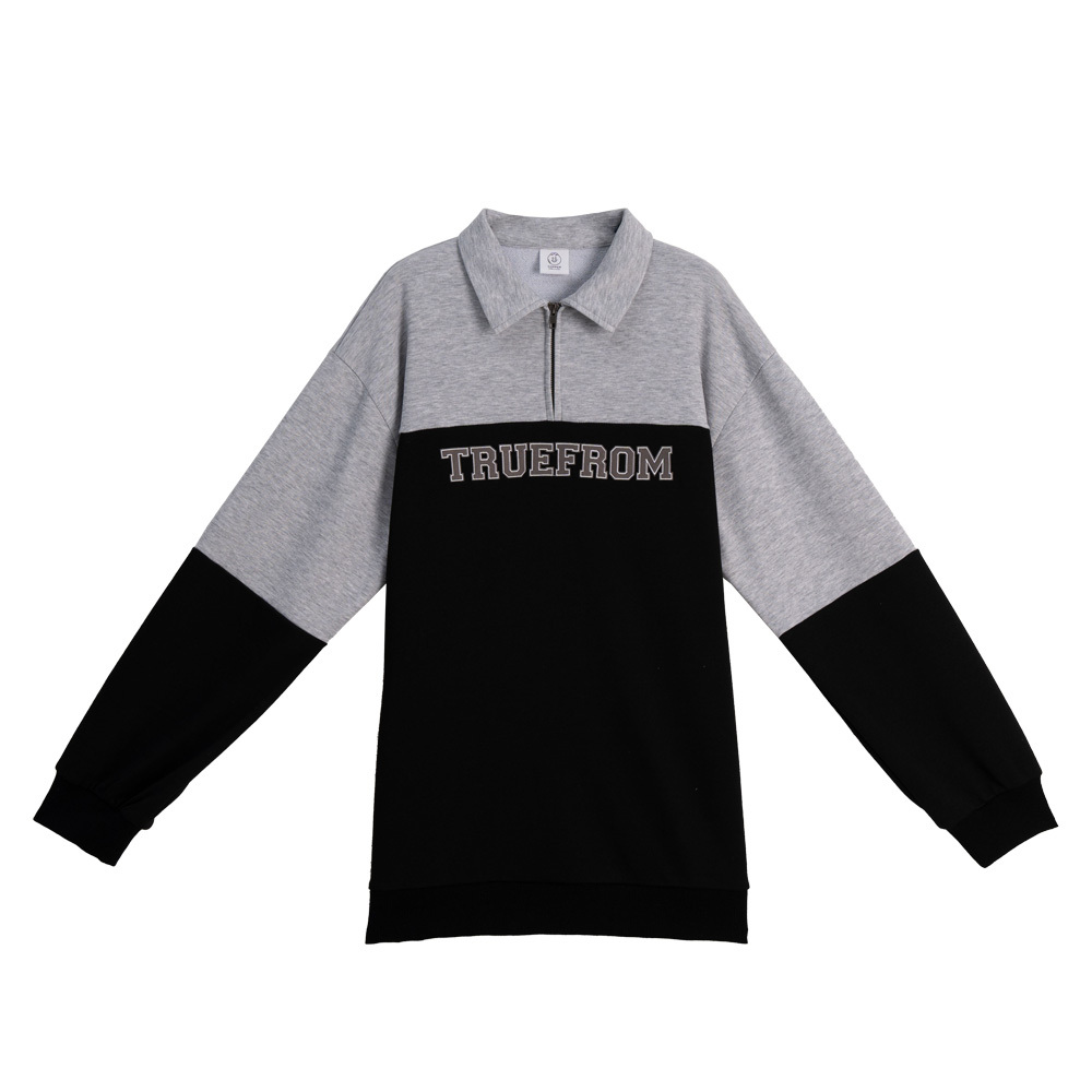 Copper-parted TRUEFROM embroidered patchwork lapel top【01098766】in stock+pre-order