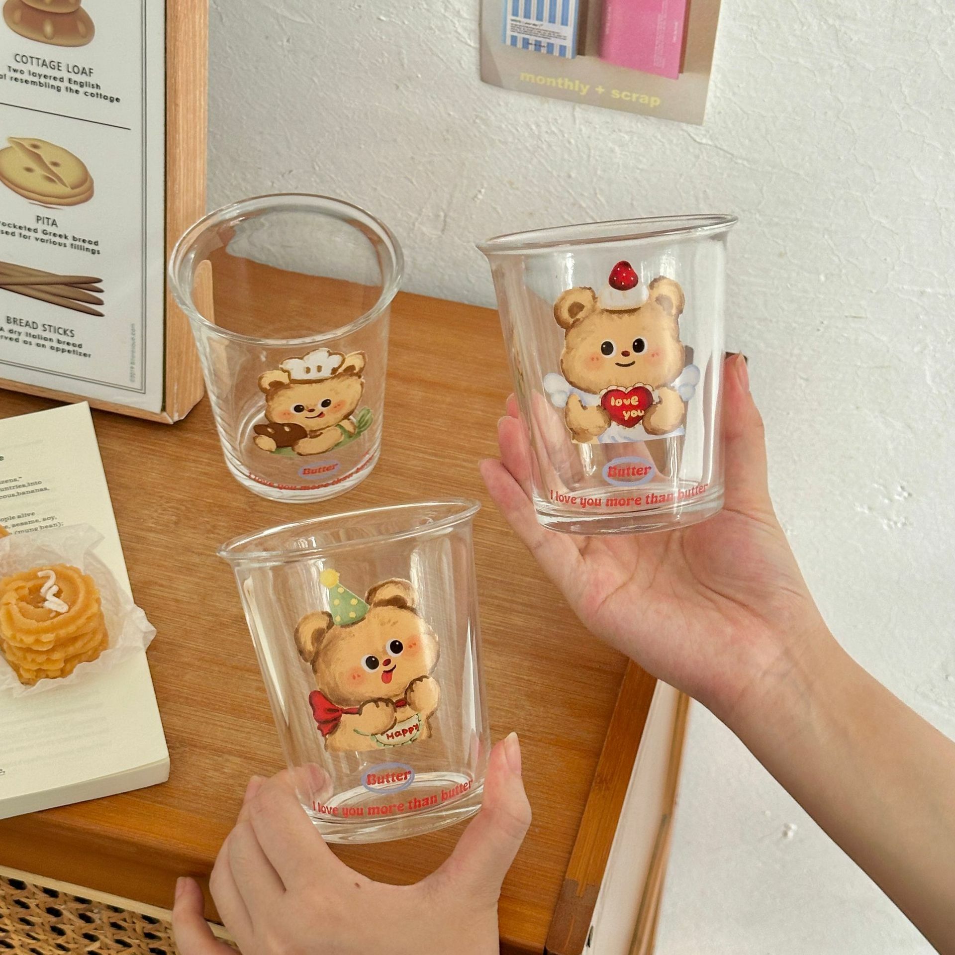 《5277》可愛小熊玻璃杯301-400ml