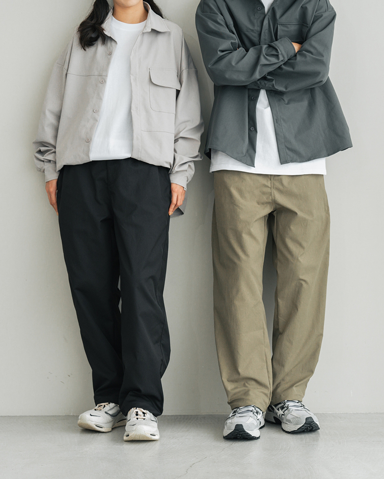 厚磅仿棉微彈 寬鬆工作褲