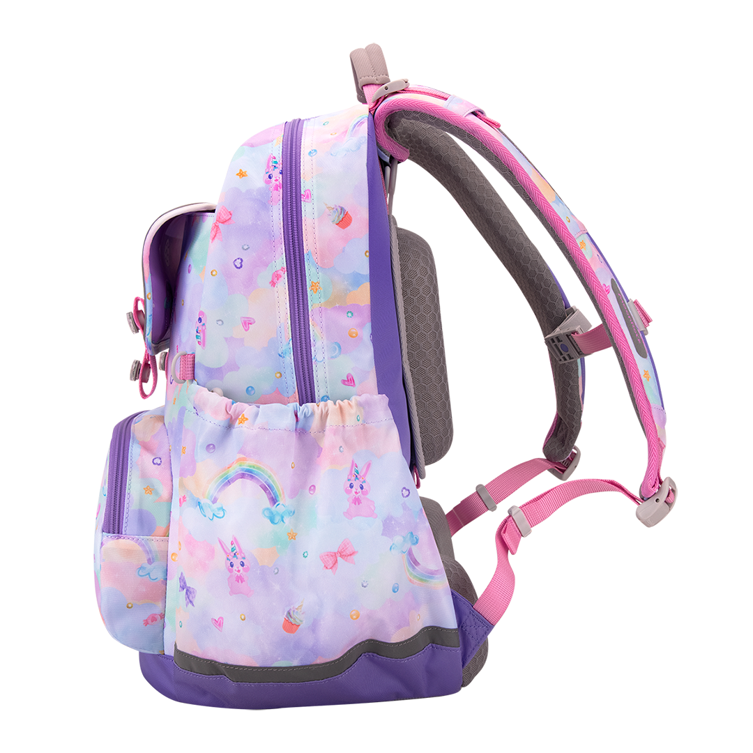 ASP200P 中高年級 彩虹棉花糖 成長型護脊書包