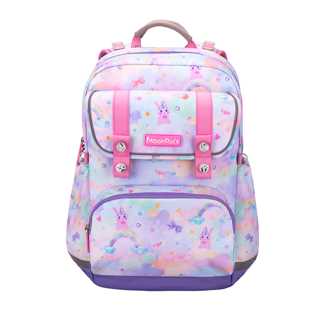 ASP200P 中高年級 彩虹棉花糖 成長型護脊書包