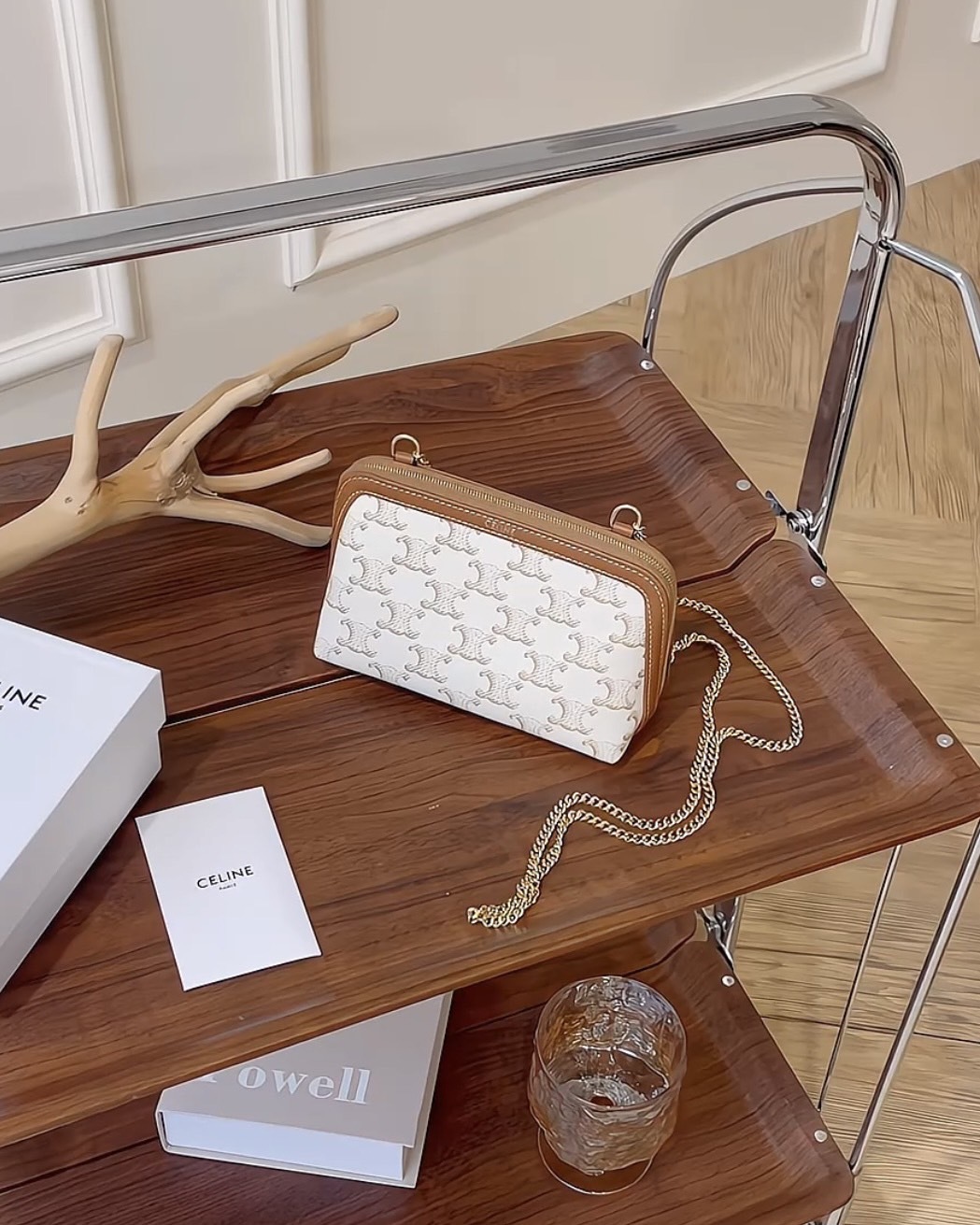 CELINE｜凱旋門貝殼包 白老花