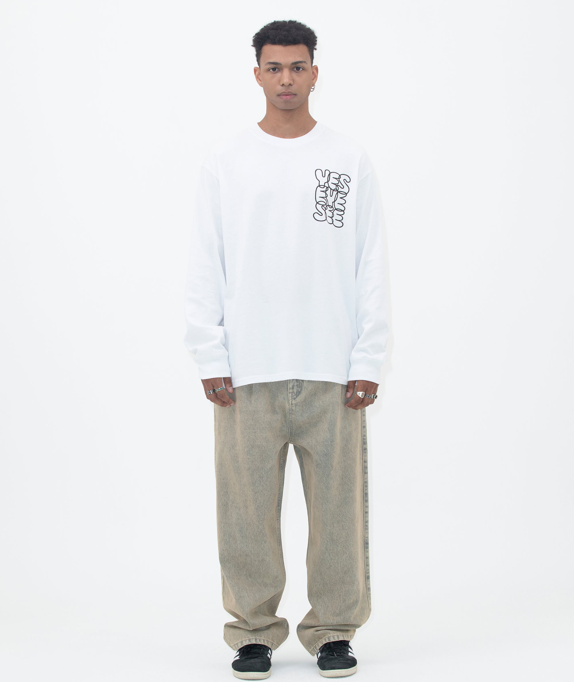 ★YESEYESEE☆C-Logo L/S yeseyesee® :: Y.E.S Wire Logo L/S Black
