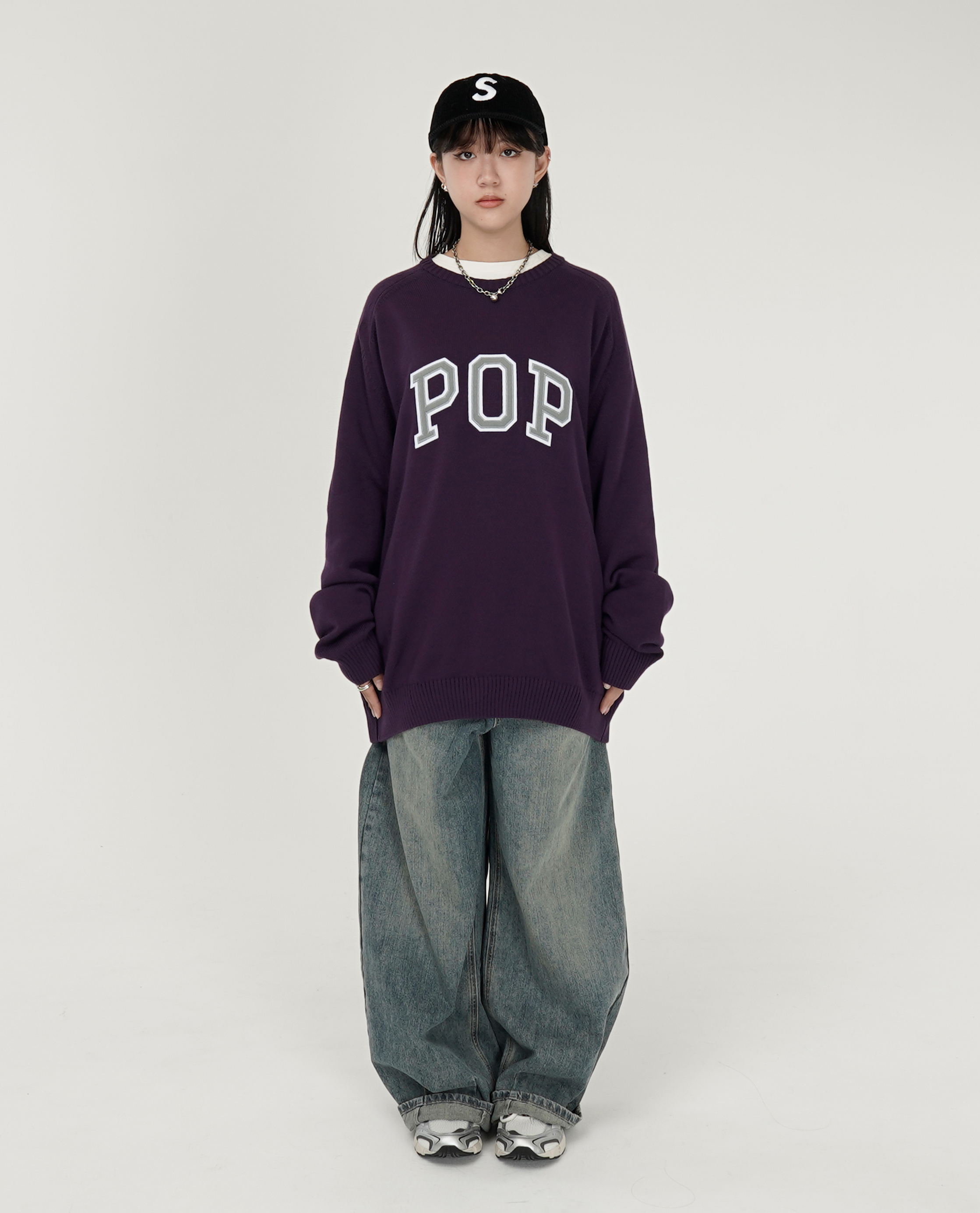 POP TRADING COMPANY Pop Arch Knitted Crewneck - 24FW