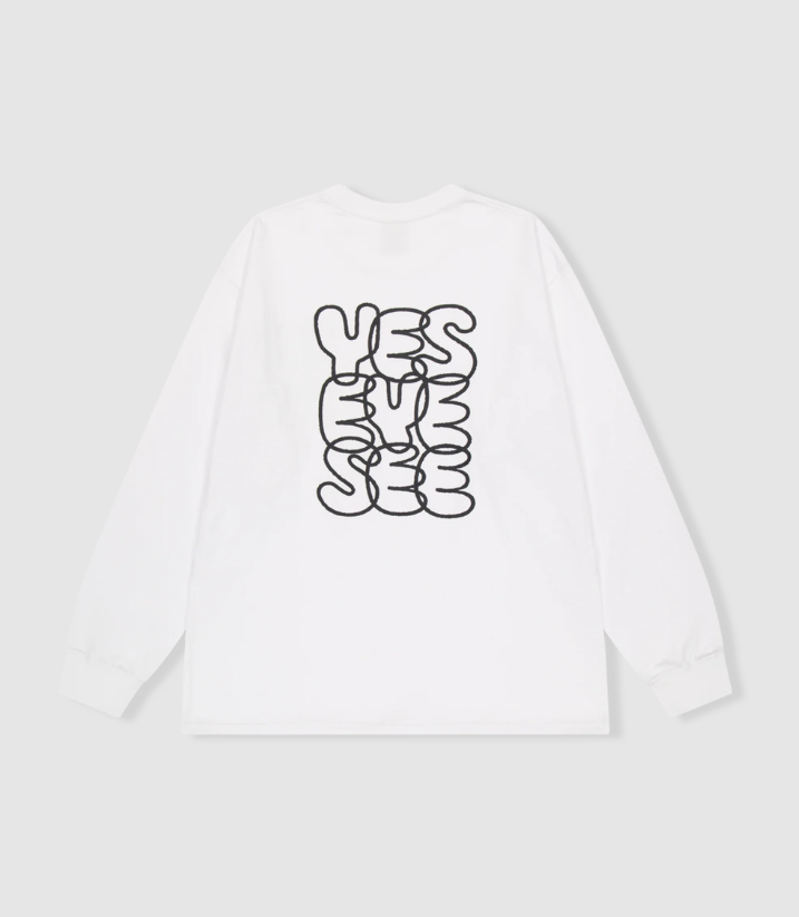 【YESEYESEE】C-LOGO L/S / WHITE YESEYESEE】C-LOGO L/S